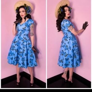 Vixen by Micheline Pitt Blue Roses dress vanity fair